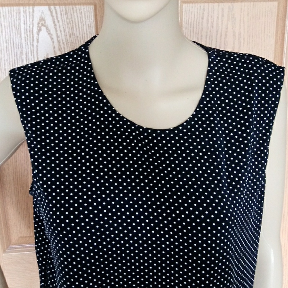 U.S.WEAR BLACK TOP POLKA STRETCHY SIZE L - Picture 4 of 8
